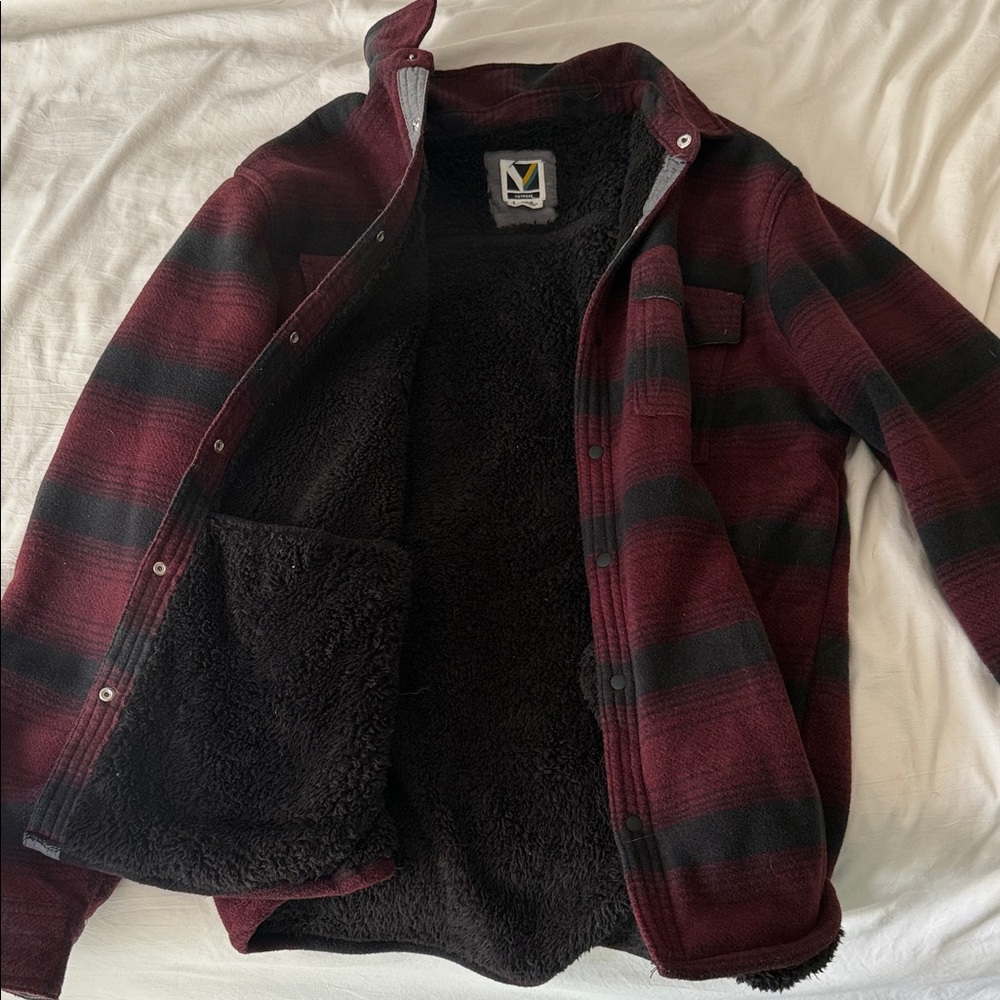 Men's Plaid Jacket - Red and Black